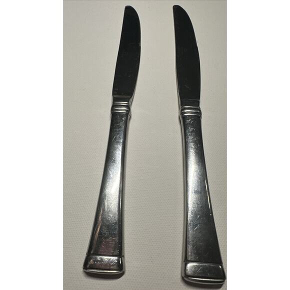 Mikasa HARMONY Glossy Set of 2 Dinner Knives 18/10 Stainless Flatware. Preowned - Picture 1 of 9